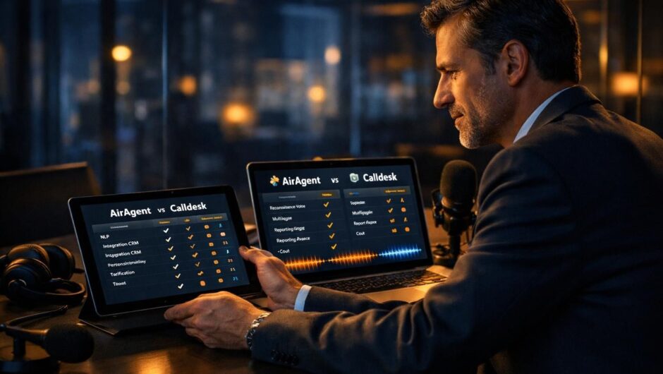 découvrez notre comparaison détaillée entre airagent et calldesk, deux callbots ia, pour choisir la solution la mieux adaptée aux besoins de votre pme.